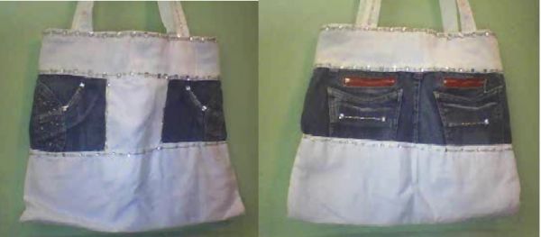 Bolsa Branca Trabalhada com pedrinhas